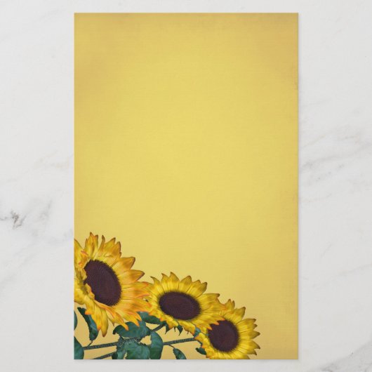 Zonnebloem Weddenschap Briefpapier (Voorkant)