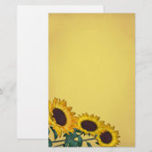 Zonnebloem Weddenschap Briefpapier (Voorkant / Achterkant)