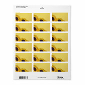 Zonnebloem Weddenschap Etiket (Full Sheet)