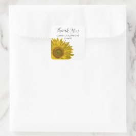 Zonnebloem Weddenschap Hartelijk dank Vierkante Sticker