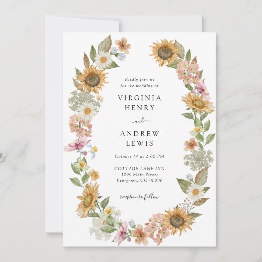 Zonnebloem Weddenschap Kaart (Voorkant)