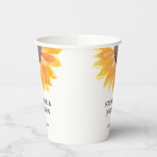 Zonnebloem Weddenschap Papieren Bekers (Links)