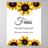 Zonnebloem Weddenschap Poster (Voorkant)