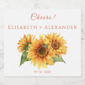 Zonnebloem Weddenschap Sparkling Wijnetiket (Enkel label)