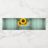 Zonnebloem Weddenschap Waterfles Etiket (Enkel label)