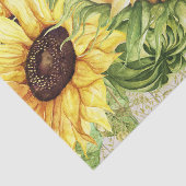 Zonnebloem Weefsel met Hout Afbeelding Achtergrond Tissuepapier (Detail)