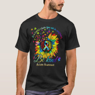 Zonnebloem Wees Aardig Puzzel Steun Autisme Bewust T-shirt