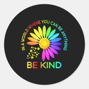 Zonnebloem Wees een soort puzzelondersteuning Auti Ronde Sticker