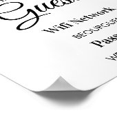 Zonnebloem Wees onze gast WiFi Trouwfeest Bord Poster (Hoek)