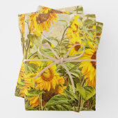 Zonnebloem Weiblad Geel Antiek Inpakpapier Vel (In situ)