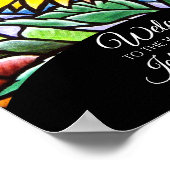 Zonnebloem Welkome bruiloft Schilderteken Poster (Hoek)