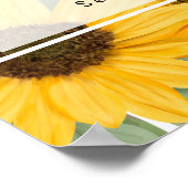 Zonnebloem welkomstbord met foto ter nagedachtenis poster (Hoek)
