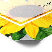 Zonnebloem welkomstbord met foto ter nagedachtenis poster (Hoek)