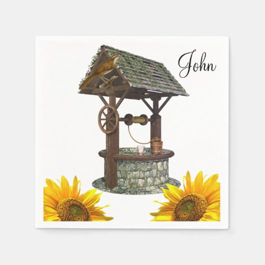 Zonnebloem Well Papieren servetten (Voorkant)