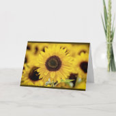 Zonnebloem Wenskaart Kaart (Voorkant)