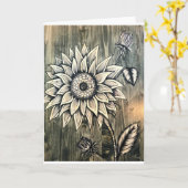 Zonnebloem Wenskaart Kaart (Gele Bloem)