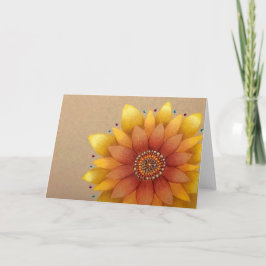 Zonnebloem wenskaart kaart
