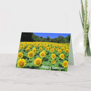 Zonnebloem: wenskaart kaart