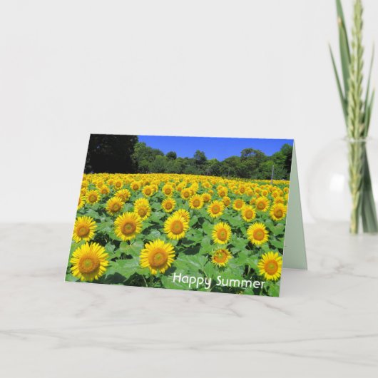 Zonnebloem: Wenskaart Kaart (Voorkant)