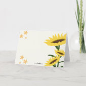 Zonnebloem wenskaart met aangepaste Logo Bedankkaart (Achterkant)
