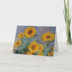 Zonnebloem Wenskaart, Monet Zonnebloemen Kaart