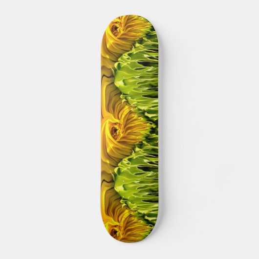 Zonnebloem Wervel Druppel Persoonlijk Skateboard (Voorkant)