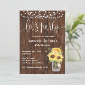 Zonnebloem Western Laten we feestvieren Kaart (Staand voorkant)