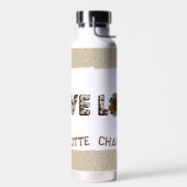 Zonnebloem Western Liefde Boho Zomer Gouden Verf Waterfles (Links)