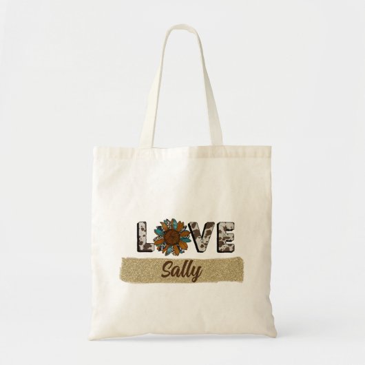 Zonnebloem Western Love Boho Summer Tote Bag (Voorkant)