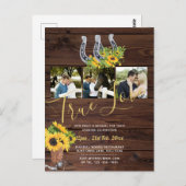 Zonnebloem Westerse Schuur Hoefijzers Foto Briefkaart (Voorkant / Achterkant)