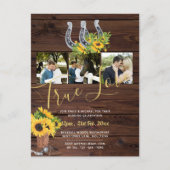 Zonnebloem Westerse Schuur Hoefijzers Foto Briefkaart (Voorkant)