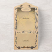  Zonnebloem Whimsy Alles in Een Bruiloft Uitnodige All In One Uitnodiging (Buitenkant)