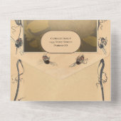  Zonnebloem Whimsy Alles in Een Bruiloft Uitnodige All In One Uitnodiging (Achterkant)