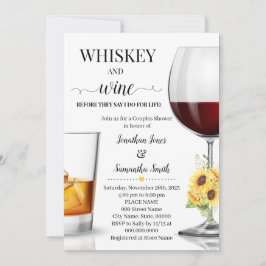 Zonnebloem whisky en wijn voordat ik ga douchen kaart