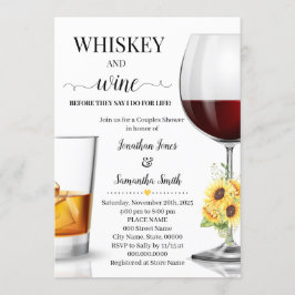 Zonnebloem whisky en wijn voordat ik ga douchen kaart