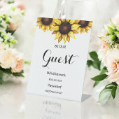 Zonnebloem WiFi Wachtwoord is ons Guest Pedestal S Reclamebord Met Voetstuk