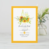 Zonnebloem Wijn Bachelorette Extravaganza Kaart (Staand voorkant)