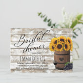 Zonnebloem Wijn Barrel Rustisch Barn Vrijgezellenf Kaart (Staand voorkant)