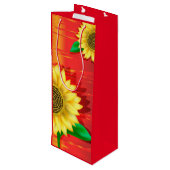 Zonnebloem Wijn Cadeautas (Achterkant Gekanteld)