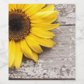 Zonnebloem Wijn Etiket (Enkel label)