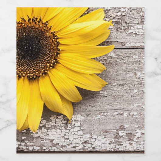 Zonnebloem Wijn Etiket (Enkel label)