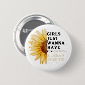 Zonnebloem wil fundamentele mensenrechten ronde button 5,7 cm (Voorkant /achterkant)