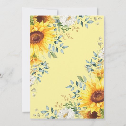 Zonnebloem Wilde 1 Woodland 1e verjaardag Kaart (Achterkant)