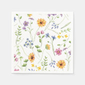 Zonnebloem, wilde bloem patroon servet (Voorkant)