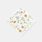 Zonnebloem, wilde bloem patroon servet (Hoek)