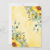 Zonnebloem Wilde Eén Jungle Safari Dieren Verjaard Kaart (Achterkant)