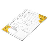 Zonnebloem Wilde Hoek Design Food Tracker Notitieblok (Schuin)