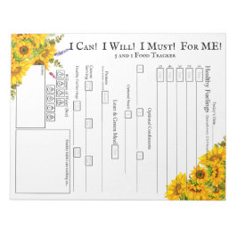 Zonnebloem Wilde Hoek Design Food Tracker Notitieblok