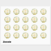 Zonnebloem Wildflower Herfst herfst bruiloft gast Ronde Sticker (Vel)