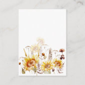 Zonnebloem Wildflower Modern Vrijgezellenfeest Res Informatiekaartje (Achterkant)